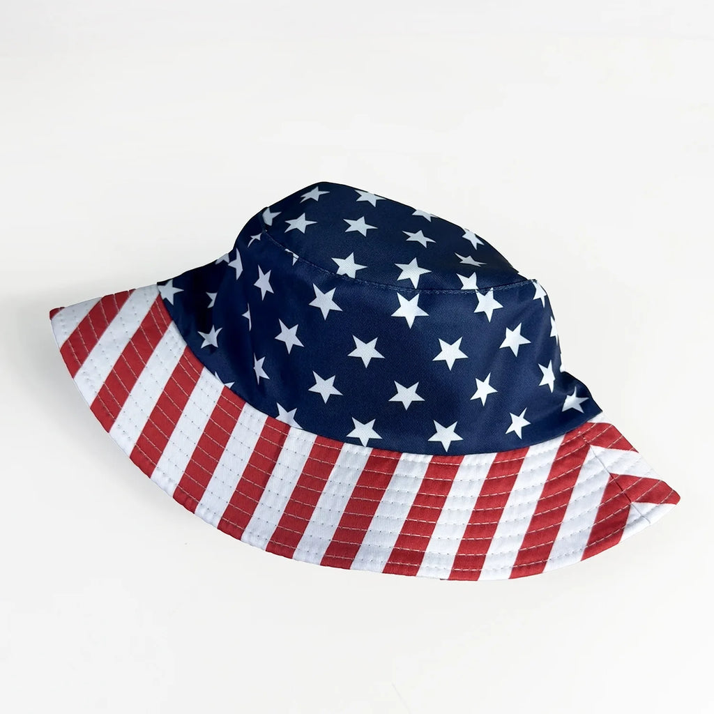 2026 Football Cup USA Hat American Flag Stars and Stripes Bucket Hats Kids Outdoor Outing Shading Soccer Basin Caps