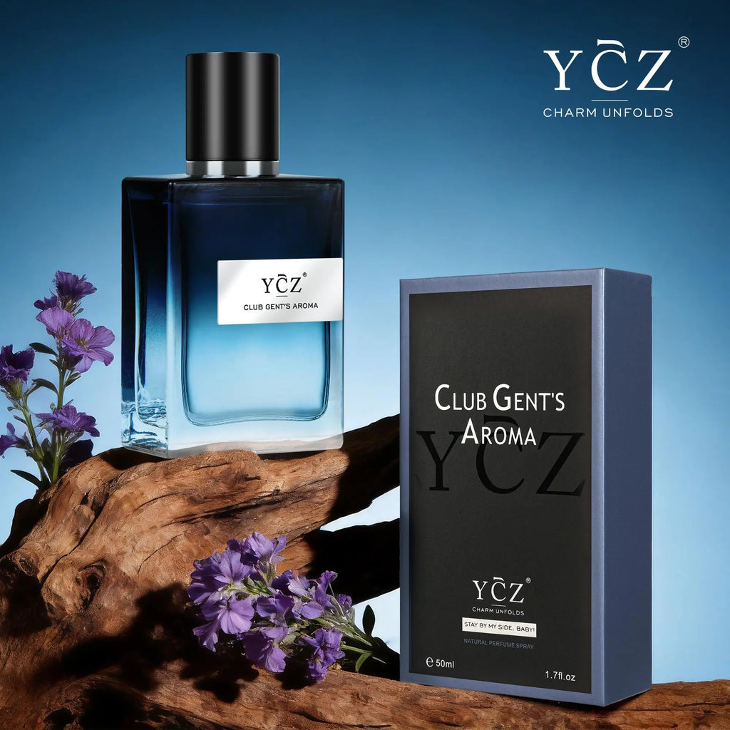 YCZ Men's Eau de Toilette Spray (1.6 oz) — Lemon, Pineapple, Ambergris, Musk — 24-Hour Long-Lasting Cologne