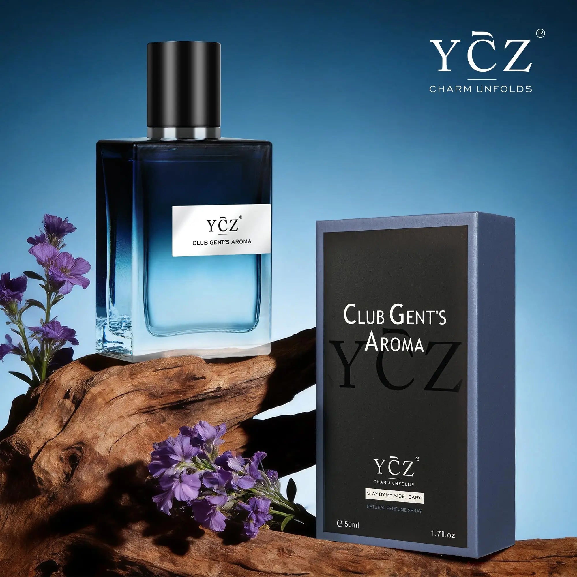 YCZ Men's Eau de Toilette Spray (1.6 oz) — Lemon, Pineapple, Ambergris, Musk — 24-Hour Long-Lasting Cologne