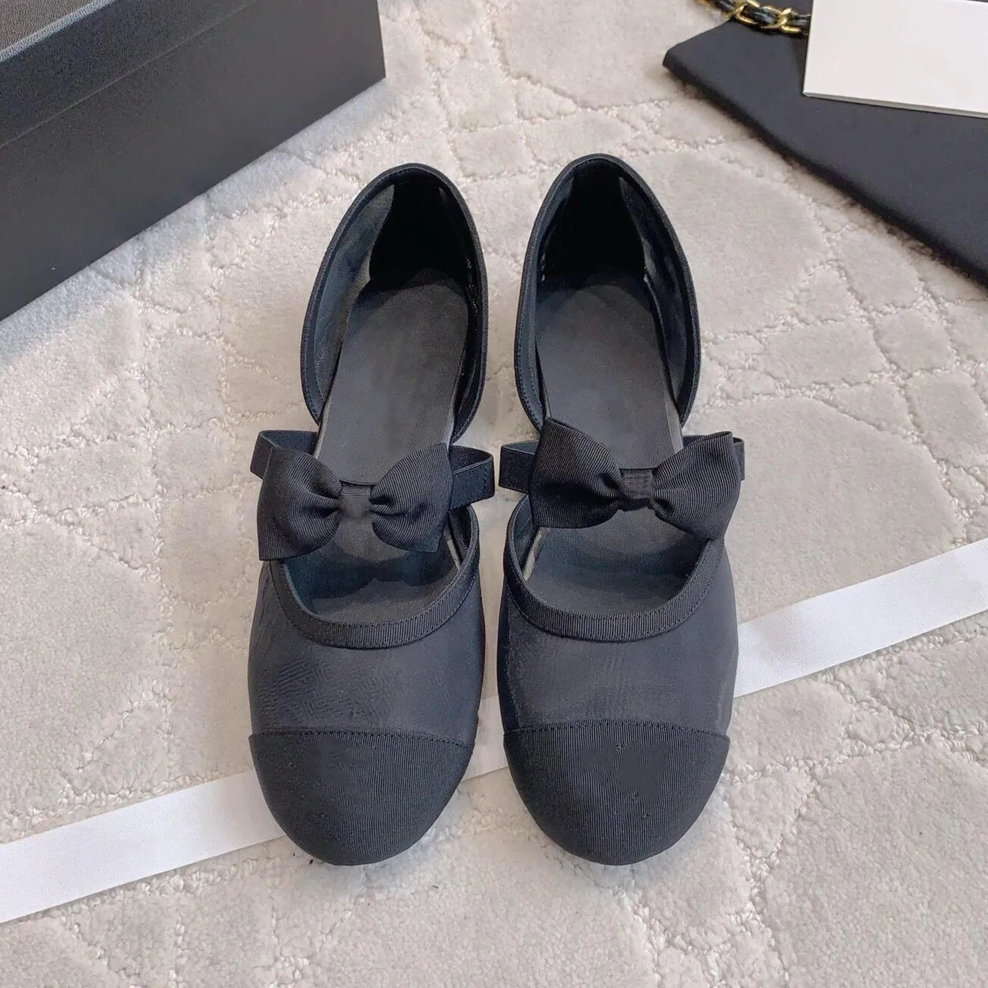 Bow Ballet Shoes 2026 New French Retro Shoes Women's Round Head Shallow Mouth Hollow Flat Shoes
