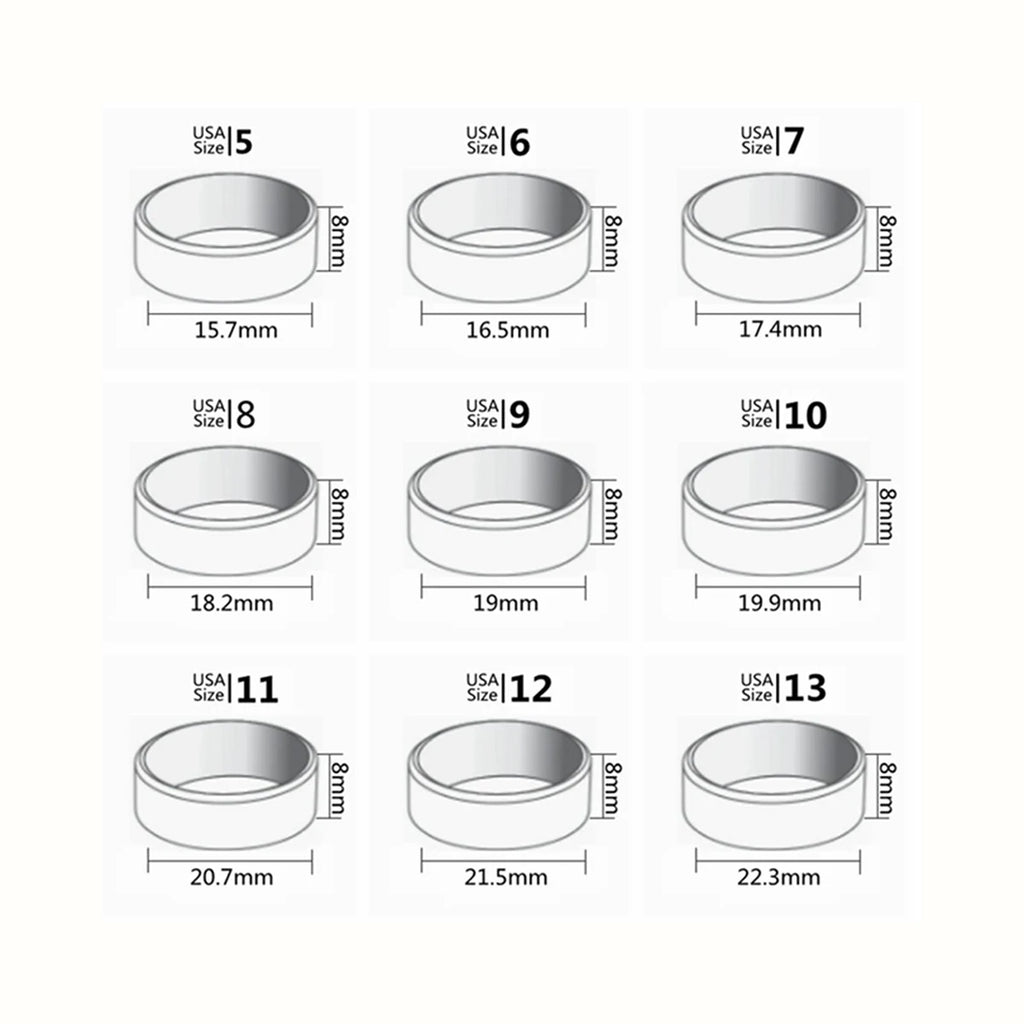 Classic Minimalism Stainless Steel 6mm Wide Ring for Men Women Fashion Waterproof Hypoallergenic Couple Wedding Jewelry Gift