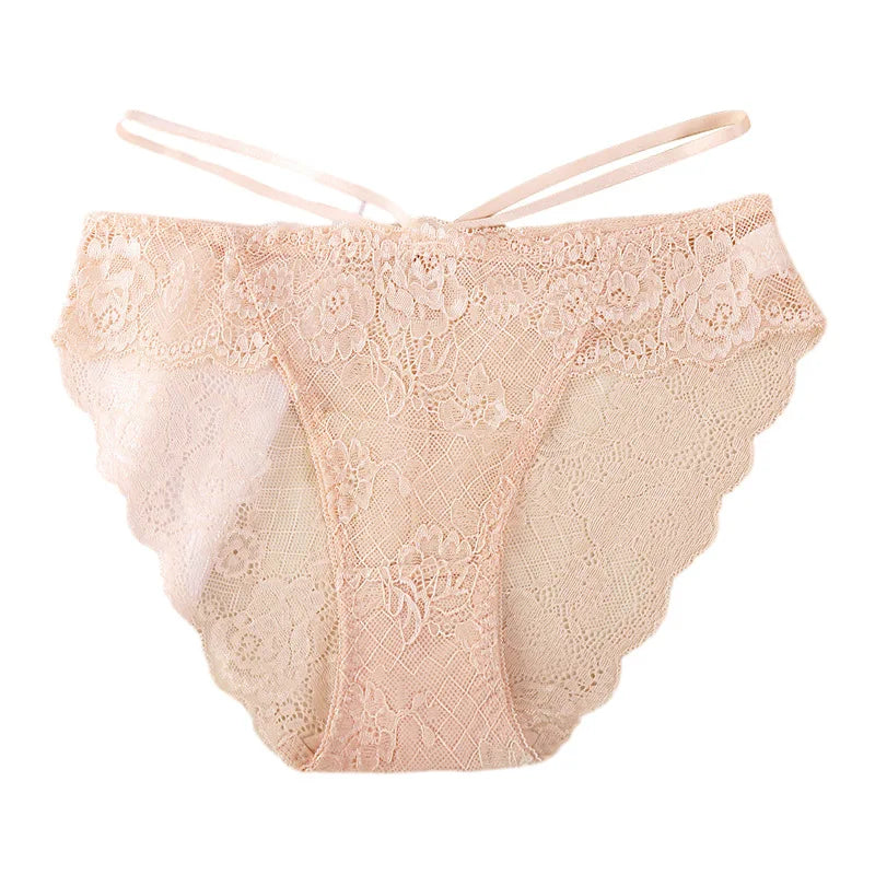 Summer New Sexy Women's Underwear Lace Lifting Buttocks Sexy Breathable Low Waist Pure Cotton Crotch Women's Triangle Underwear