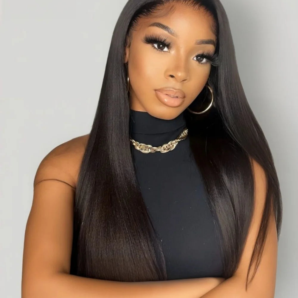 13x4 Bone Straight Human Hair Wigs 13x6 Hd Lace Frontal 42 Inch Straight Transparent Lace 250 Density Human Hair Wig For Women
