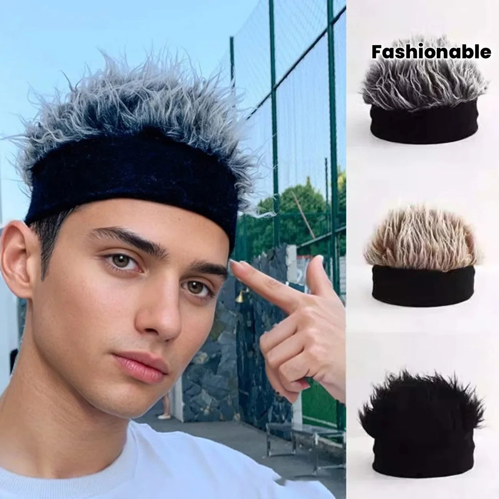 A men's hip-hop wig hat - instantly creates a fluffy effect, suitable for parties, dances, and daily wear