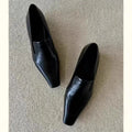 Retro Square Toe Deep Mouth Slip-on Low Heel Women's Shoes Summer New Soft Sole Single Shoes