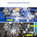 LED Christmas Snowflake Projector Lights Dynamic Rotating Outdoor Landscape Christmas Light 9W White Snow Outdoor Holiday Lights