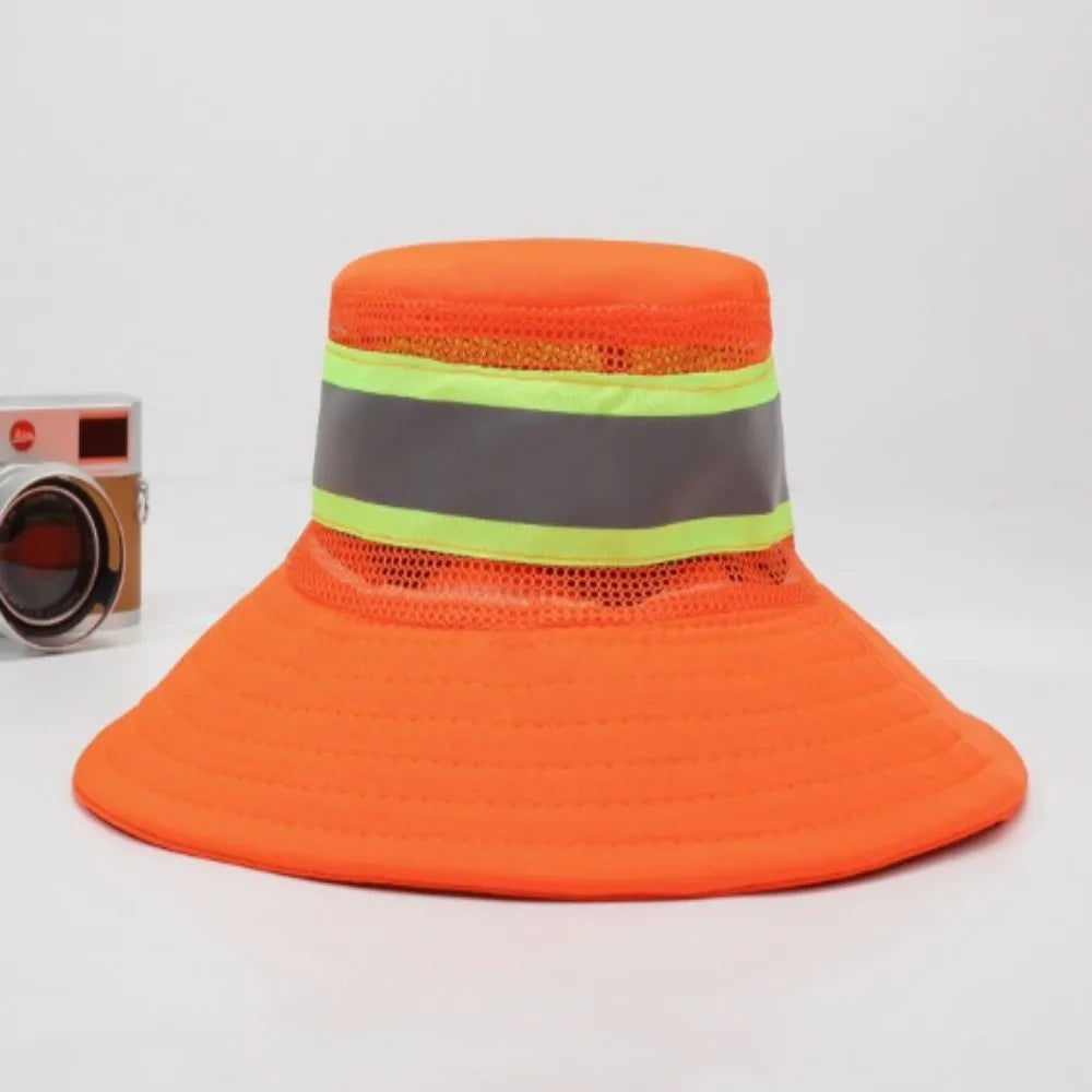 Adjustable Design Reflective Sun Hat Large Brim Sun Protection Anti-UV Bucket Hat Neck Shawl UV Protection