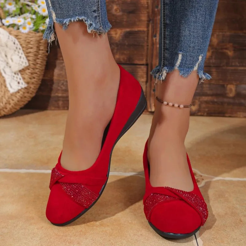 Temperament Ballet Shoes, Low-heeled Comfortable and Stylish Single Shoes, Low-cut Women's Fla