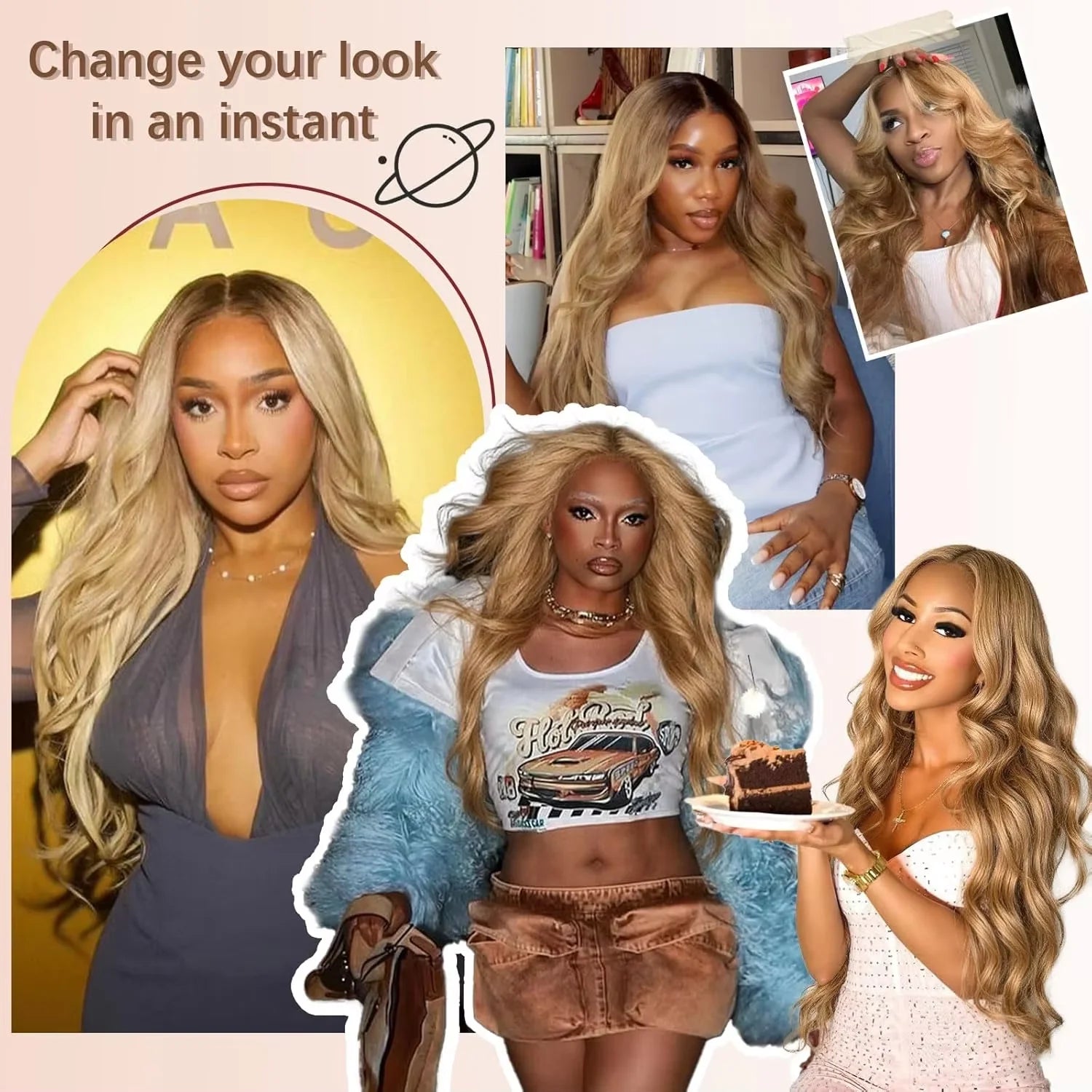 Body Wave Honey Blonde Human Hair Wigs 13x6 Hd Lace Front Wig 200 High Density Pre Plucked Bleached Knoted Brazilian Hair Wig