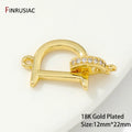 18K Gold Plated Brass Fasteners For Bracelets Lock,Jewelry Clasps Accessories,DIY Needlework Beads Jewelry Making Findings