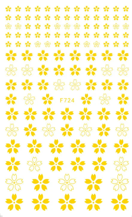 3d Nail Art Decals Grey Dry Florals Watercolor Nuance Flowers Adhesive Sliders Nails Stickers Decorations For Manicures Tips