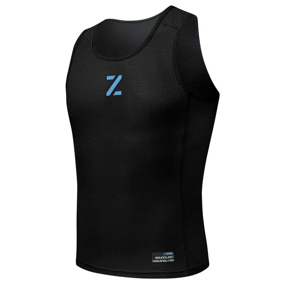 ZRSE Men's Breathable Mesh Vest Sleeveless Base Layer Unisex Black White Running Gym Cycling Sports Tank Top Quick Dry Underwear