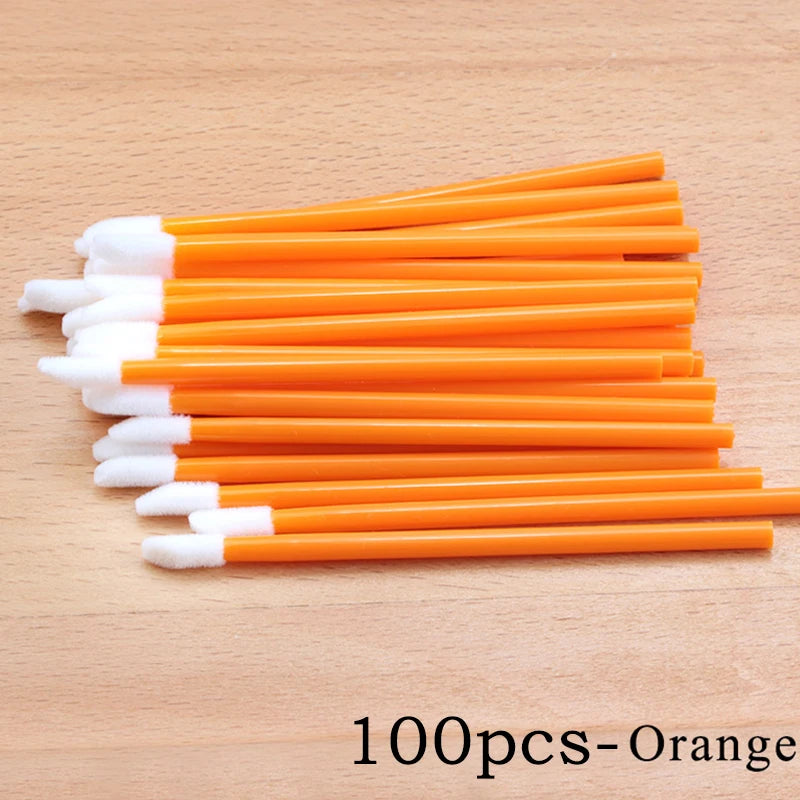 50pcs Disposable Lip Brushes Eyelash Applicator Mascara Wands Brush Lipstickers Wands  Makeup Tools EyelashExtension Supplies