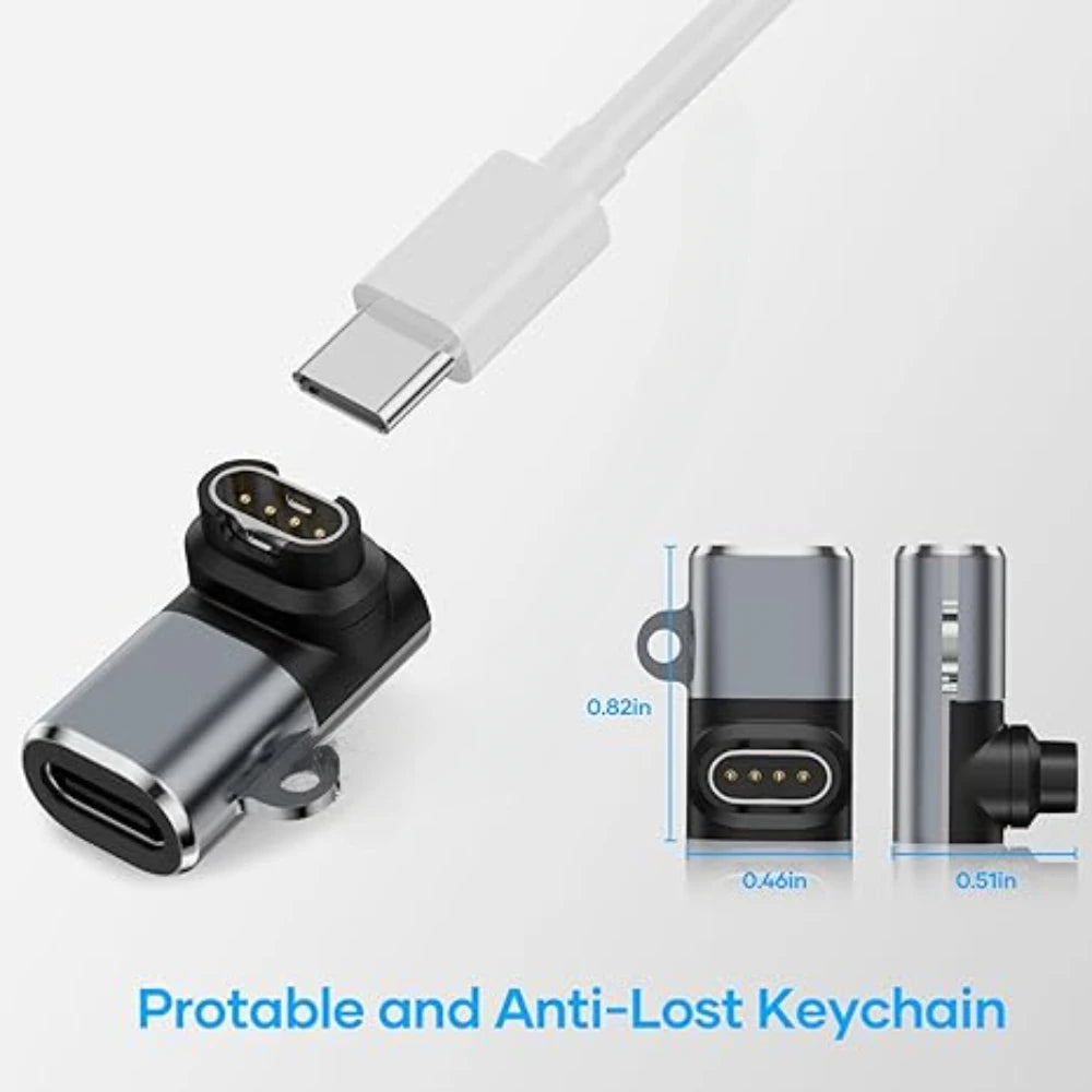 USB C 90 Degree Adapter,Garmin Watch Charger to USB C Cable Converter for Garmin Fenix 7 7S 7X 6S 6X 5 5S 5X,Forerunner 945 245