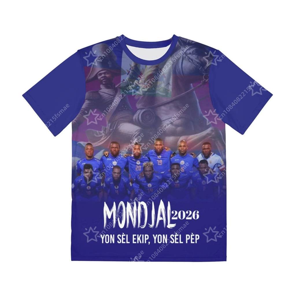 Haiti Soccer Jersey Mondial 2026 Football T-Shirt Men's Family Sportswear Casual Short Sleeve Camiseta De Futbol Fyète Ayiti Top