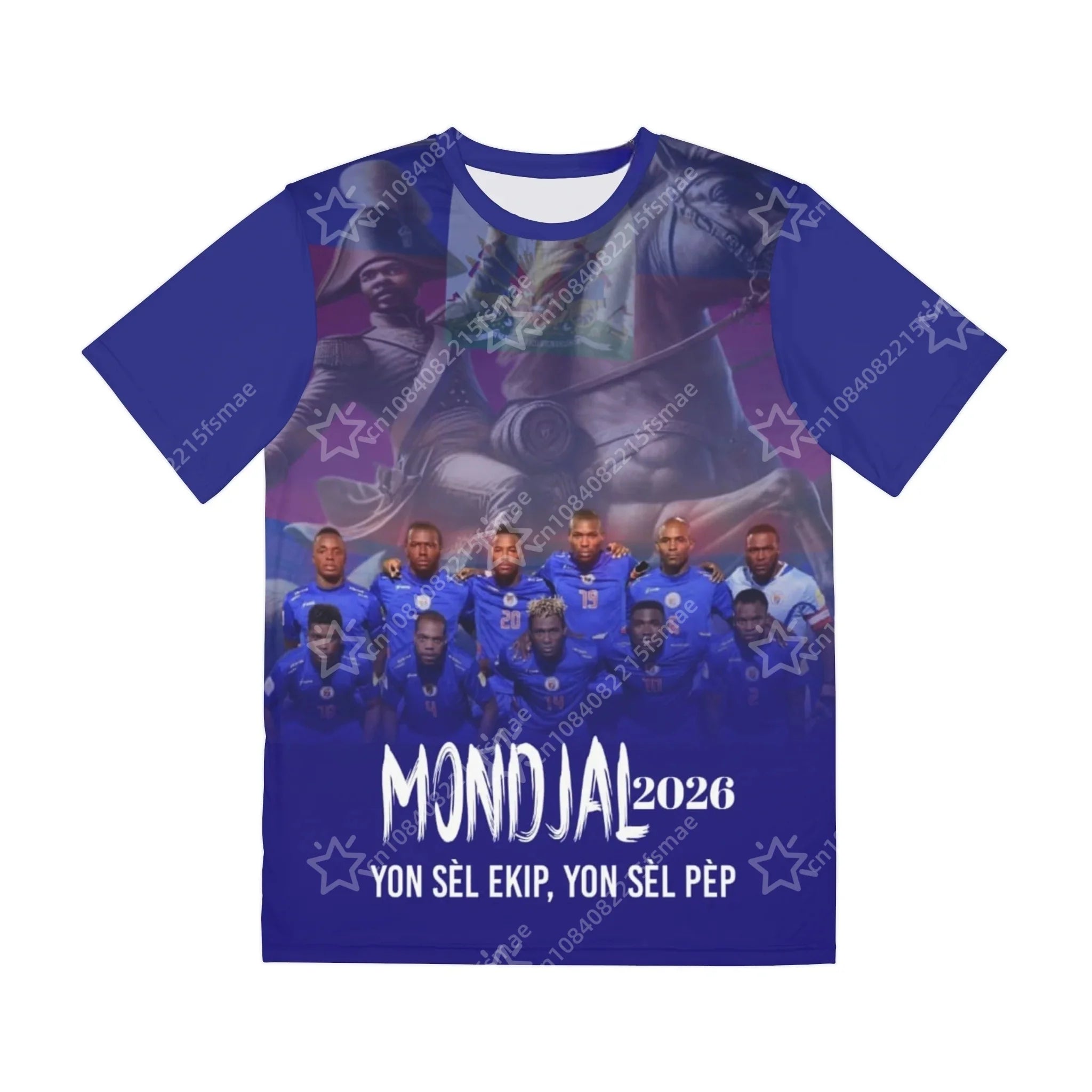 Haiti Soccer Jersey Mondial 2026 Football T-Shirt Men's Family Sportswear Casual Short Sleeve Camiseta De Futbol Fyète Ayiti Top