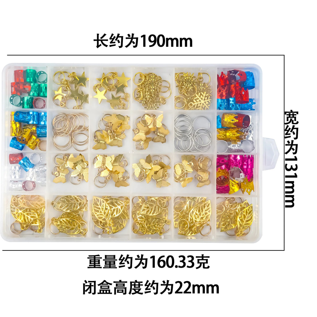 Alloy Hair Butterfly Pendant Dreadlock Hoop Charm DIY Reggae Wig Crown Ring for Home Party Decor