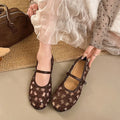 Women's Ballet Flats Ballerina Shoes 2026 Summer New Comfortable Embroidered Mesh Buckle Strap Elegant Shoe
