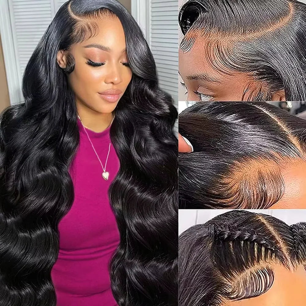 220 Density 360 Body Wave Human Hair Wig 13x6 Hd Transparent Lace Front Wig 13x4 Hd Pre Plucked Lace Frontal Hair Wigs For Women