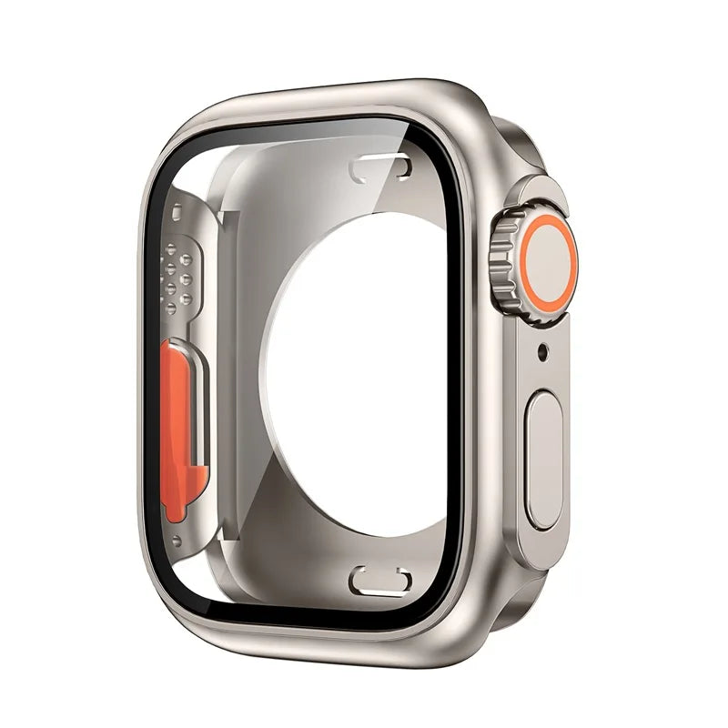 360 Full Protective Case for Apple Watch 44mm 45mm 41mm 40mm Tempered Glass Screen Protector for IWatch Series 9 8 7 6 5 4 SE