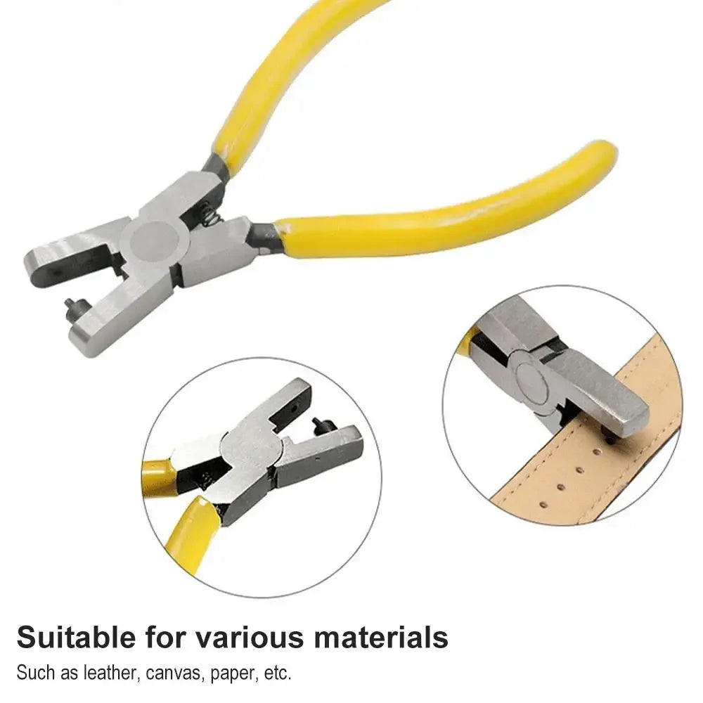 2mm Leather Belt Hole Punch Pliers Tool Mini Watch Band Punching Hole Pliers Multi-Functional Hand Plier DIY Drilling Tool