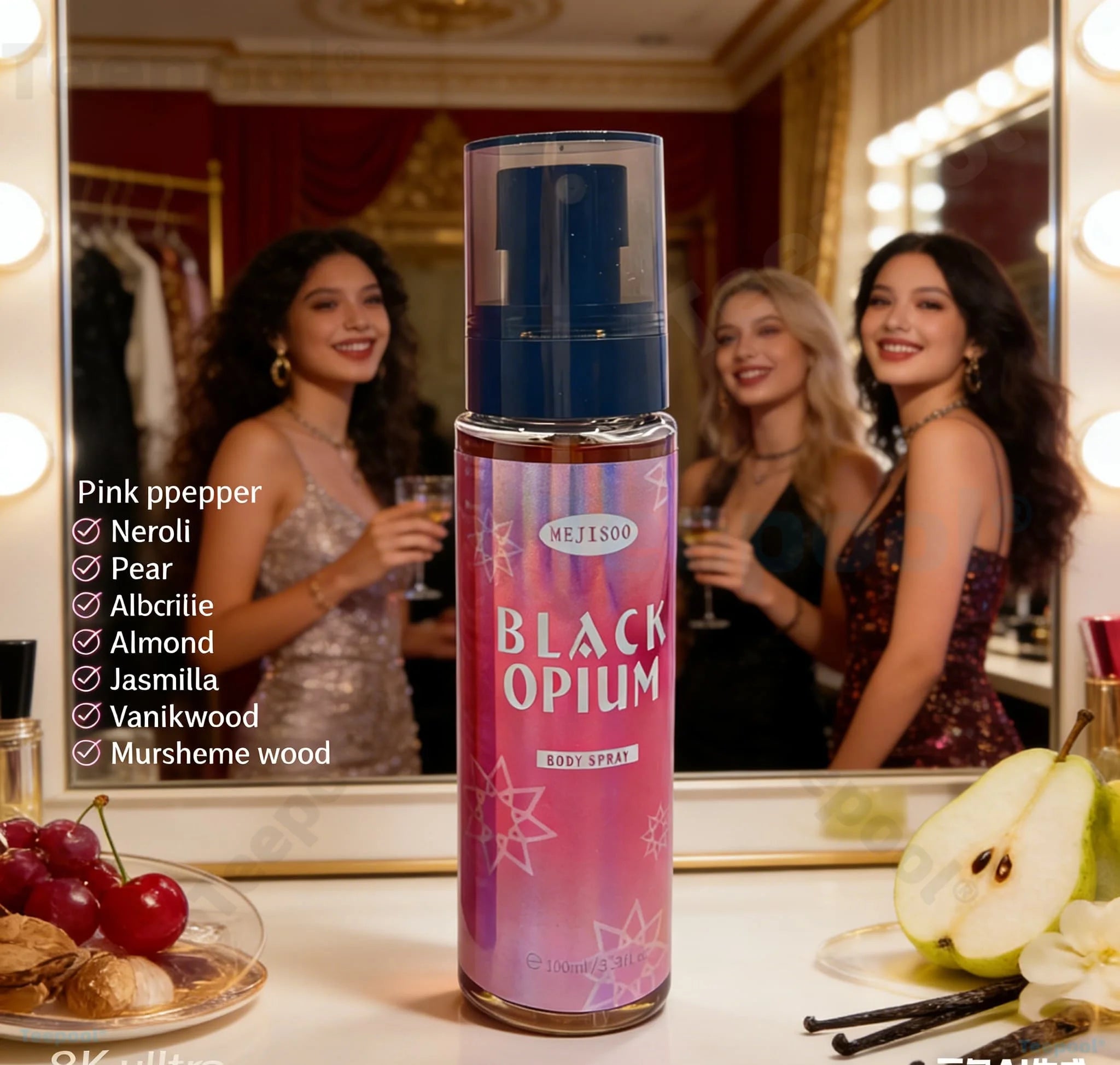 Teepoolperfume/fragrance，alcohol-free，"Halloween gift"，Hypoallergenic, light fragrance spray, Eau de, Refreshing, Cologne，Long Lasting Fresh, Long-Lasting Hair Deodorizer, Cologne, Increase Charm, Day or Night Casual Scent。Floral/Fruity
