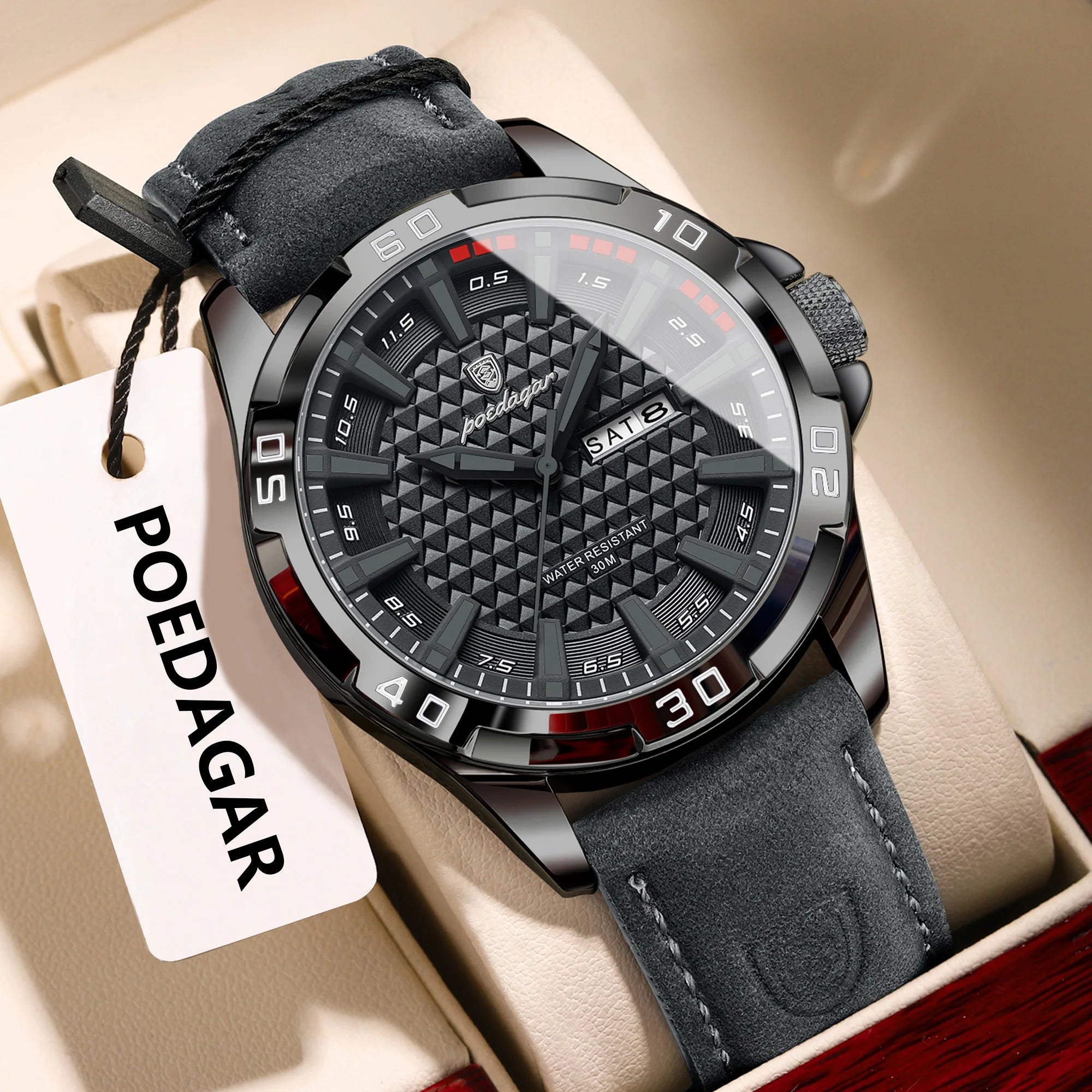 PAAZOMU Man Luxury Brand Watch Waterproof Luminous Date Week Men's Quartz Wristwatch Stainless Steel Fashion Sports Men Watches