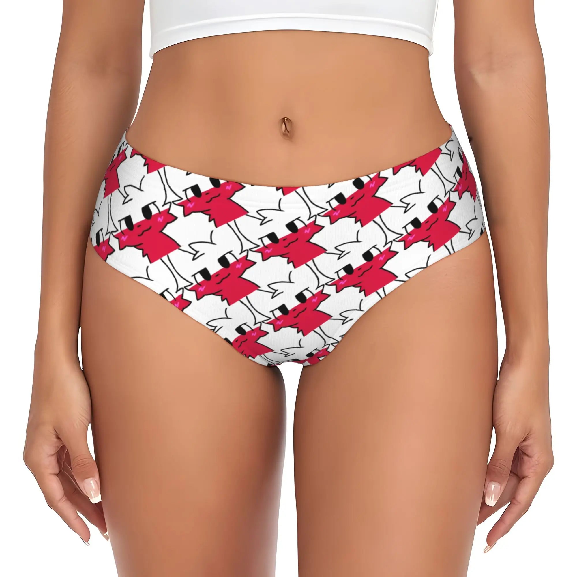 Custom Boykisser Silly Cat Briefs Underwear Women's Breathable Stretch Cute Cartoon Panties