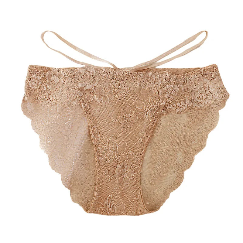 Summer New Sexy Women's Underwear Lace Lifting Buttocks Sexy Breathable Low Waist Pure Cotton Crotch Women's Triangle Underwear