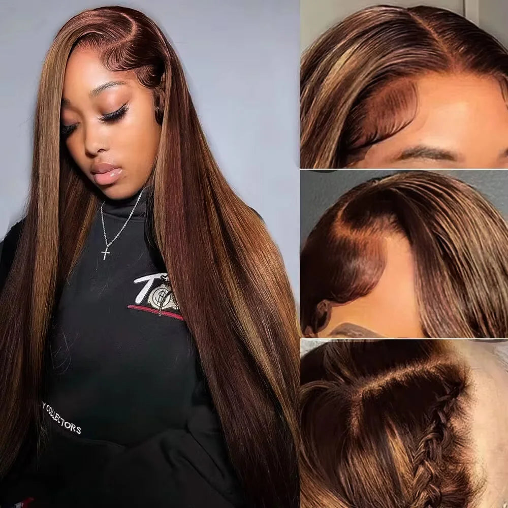 13x4 13x6 HD lace FB 30 Straight Human Hair Wigs Lace Front For Women HD Transparent Lace Frontal Wig Pre Plucked 40 46 Inch