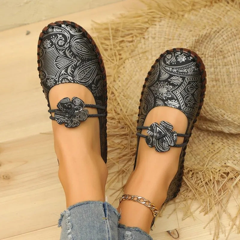 Soft Sole Women's Single Shoes Autumn Versatile Comfortable Round Head Casual Shoes Womens Loafers