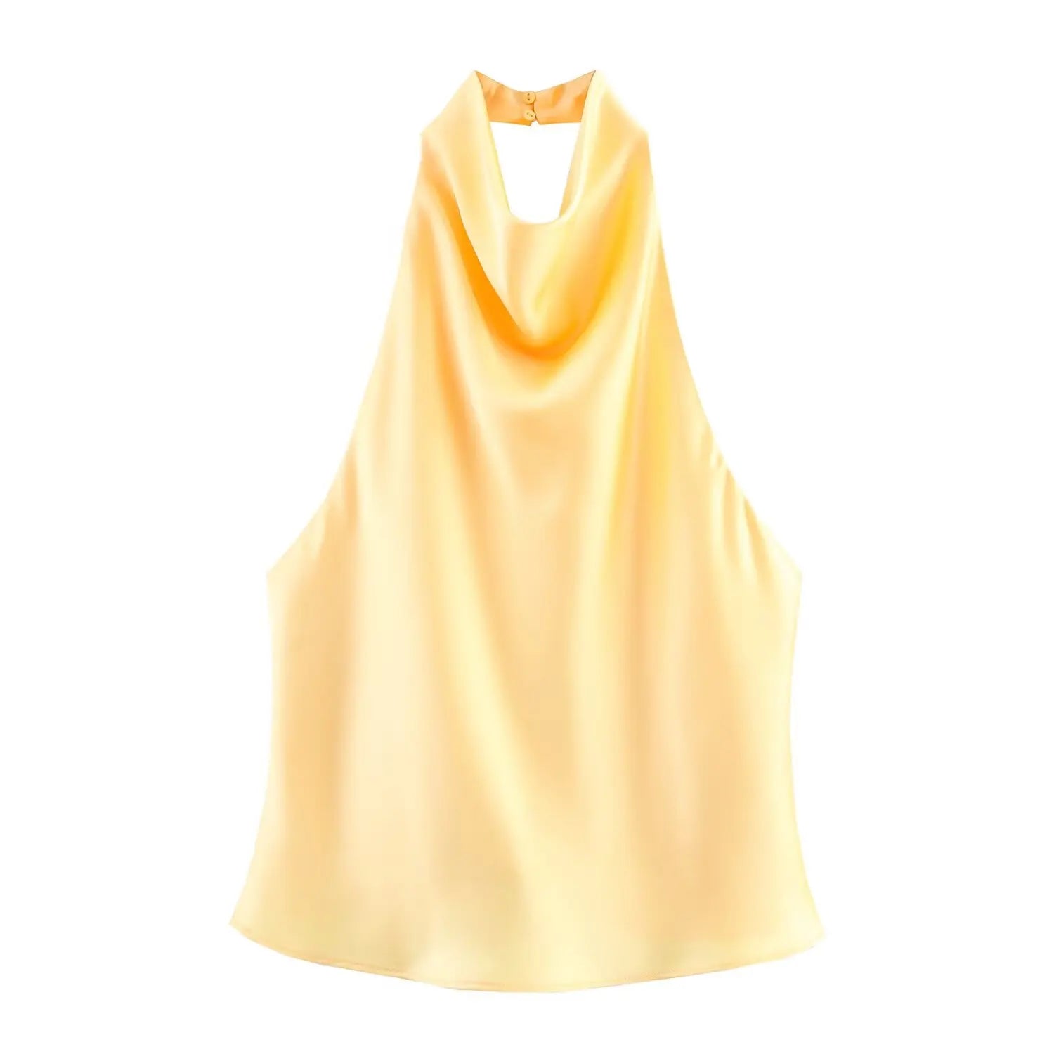 TFMLN 2025 Women Sexy Halter Top Spring Summer Sexy Backless High Street Waistcoat Female Fashion Solid Elegant Halter Neck Tops