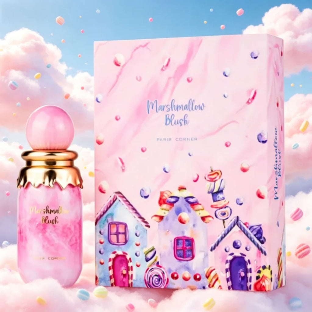Brand Paris Corner Marshmallow Blush: Sweet Strawberry & Marshmallow Gourmand Perfume for Women, 3.4oz Long-Lasting Fragrance