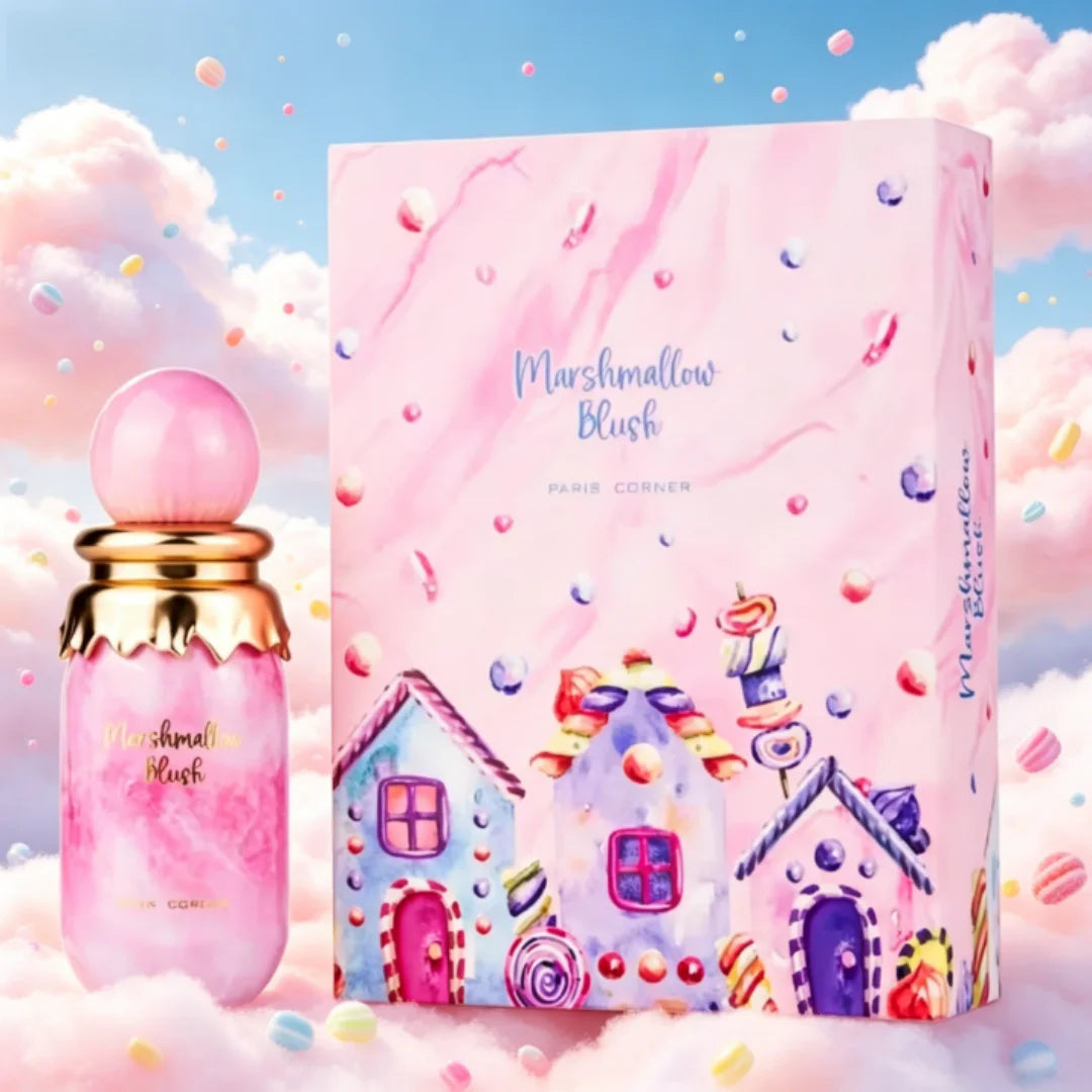 Brand Paris Corner Marshmallow Blush: Sweet Strawberry & Marshmallow Gourmand Perfume for Women, 3.4oz Long-Lasting Fragrance