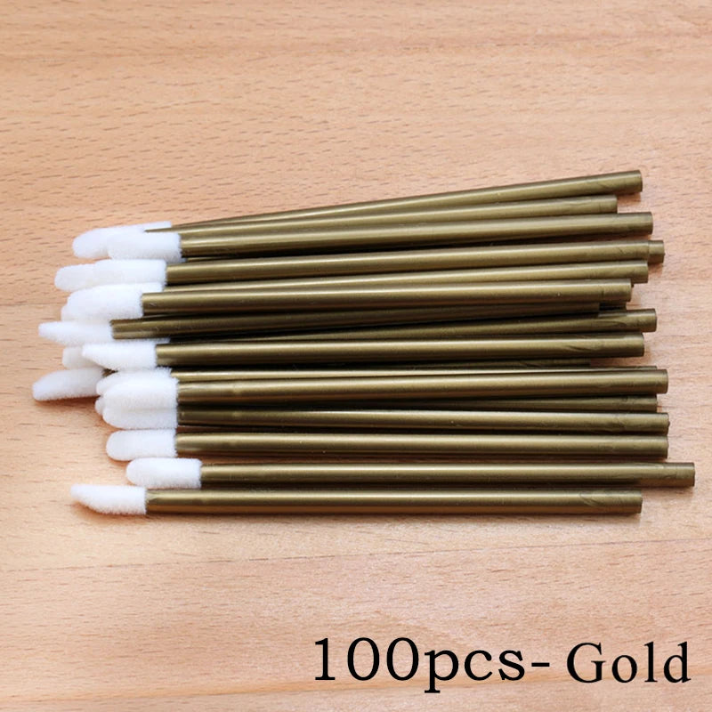 50pcs Disposable Lip Brushes Eyelash Applicator Mascara Wands Brush Lipstickers Wands  Makeup Tools EyelashExtension Supplies