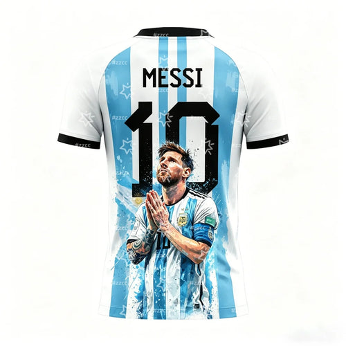 2026 Messi Argentina Team Football Jersey Match & Training Kit Summer Sports Men's T-Shirt Children's Clothing Tee Y2k Woman