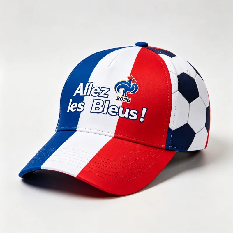 2026 Summer France Football Fans 3D Print Baseball Cap Quick Dry Breathable Unisex Sports Sun Hat for Outdoor Running Gym