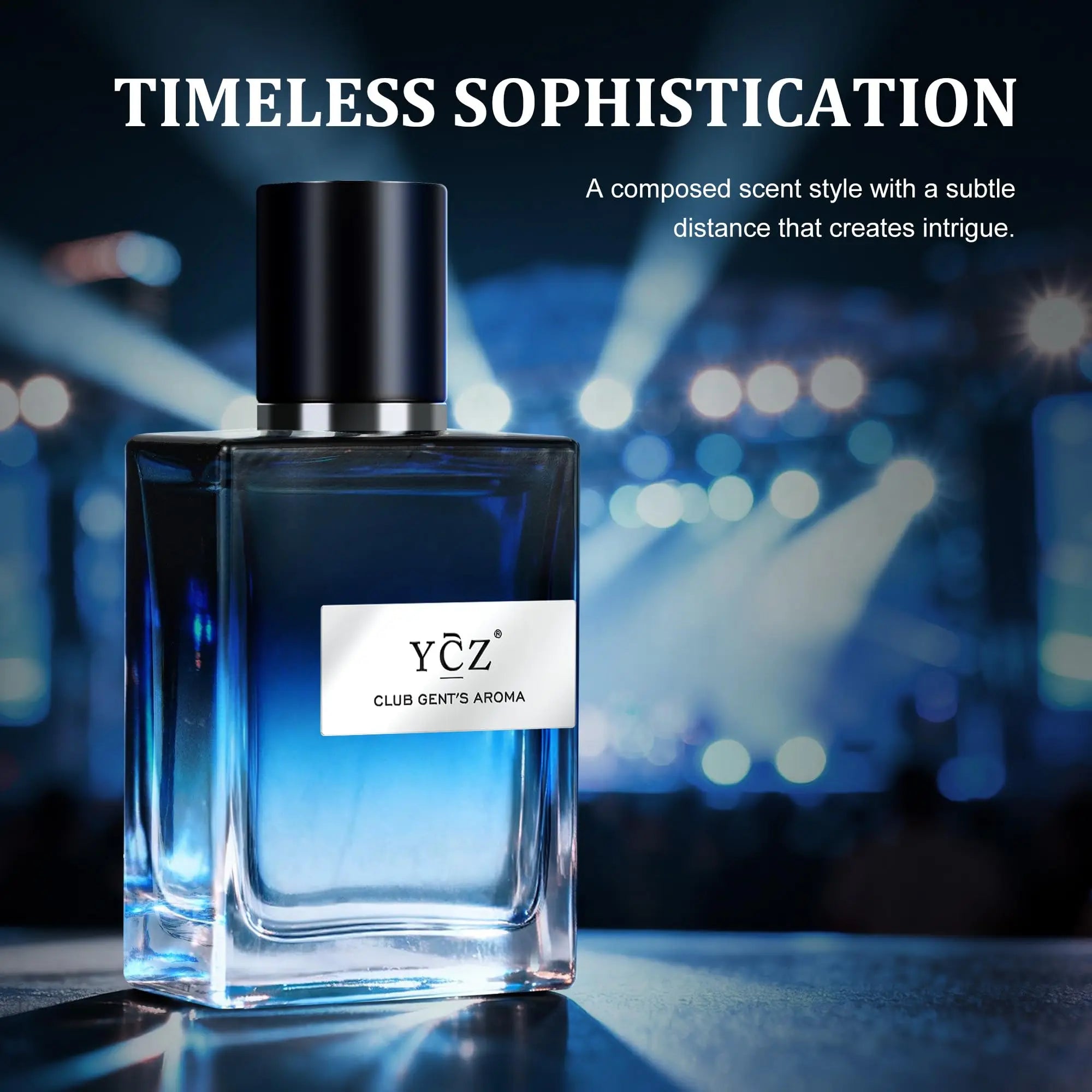 YCZ Men's Eau de Toilette Spray (1.6 oz) — Lemon, Pineapple, Ambergris, Musk — 24-Hour Long-Lasting Cologne