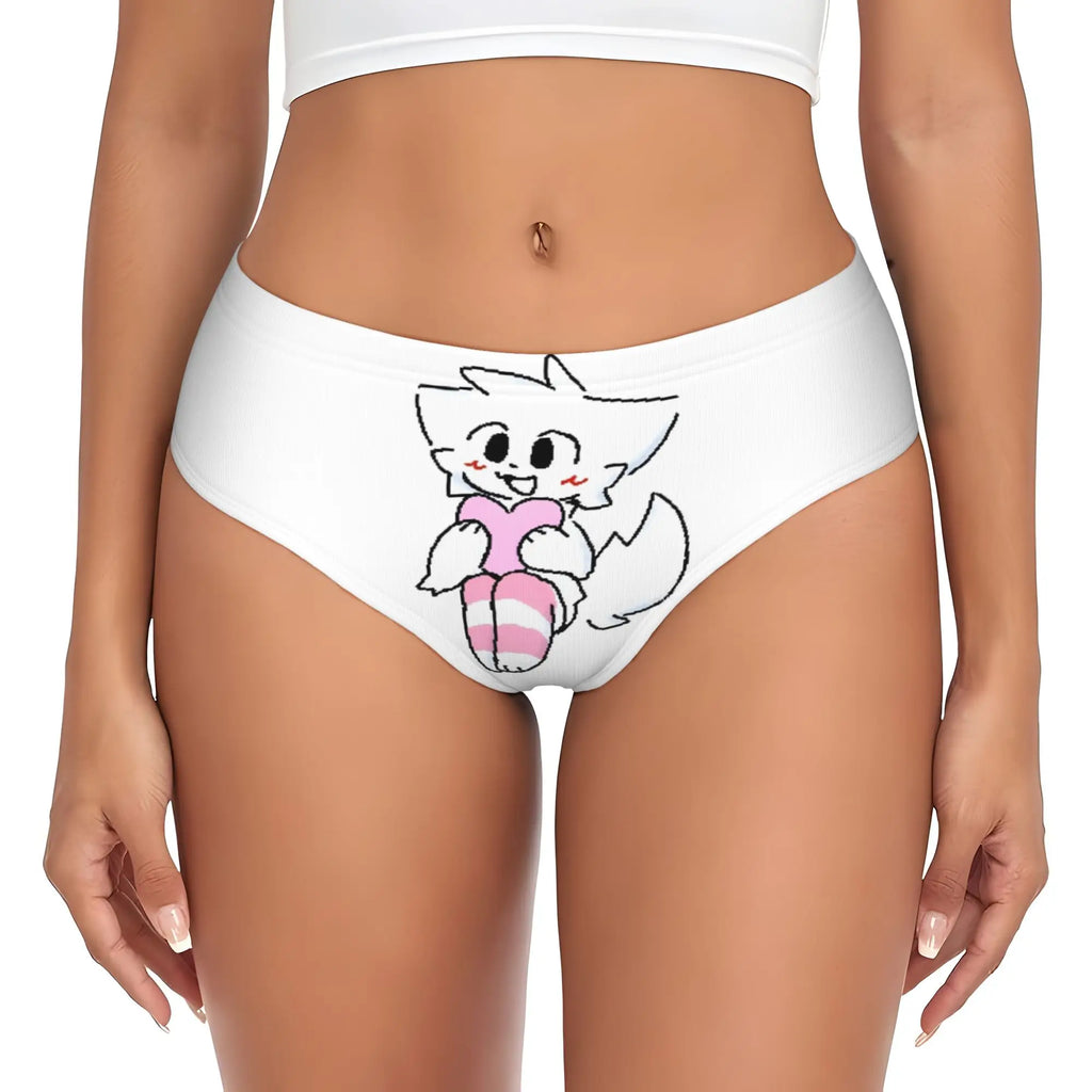 Custom Boykisser Silly Cat Briefs Underwear Women's Breathable Stretch Cute Cartoon Panties
