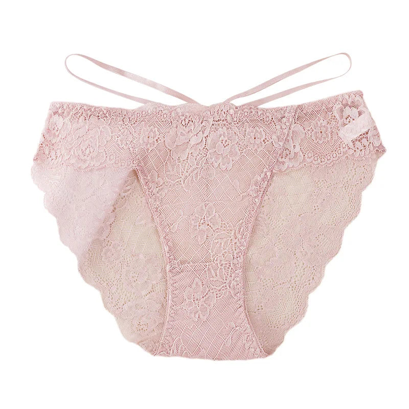 Summer New Sexy Women's Underwear Lace Lifting Buttocks Sexy Breathable Low Waist Pure Cotton Crotch Women's Triangle Underwear