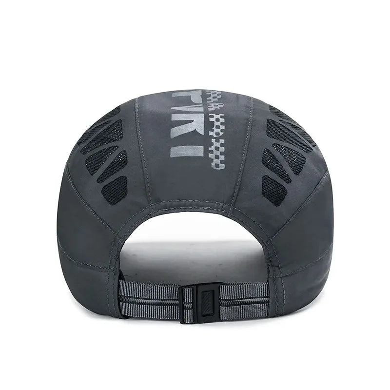 Men Quick Dry Hat Golf Driving Cycling Sports Letter Print Newsboy Flat Ivy Summer Baseball Caps Breathable Net Mesh Sunhat