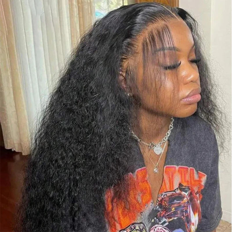 38 42 Inch 250% Density Body Wave Lace Front Wigs Human Hair 13x4 HD Lace Front Wigs Human Hair Glueless Pre Plcked Curly Human