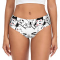 Custom Boykisser Silly Cat Briefs Underwear Women's Breathable Stretch Cute Cartoon Panties