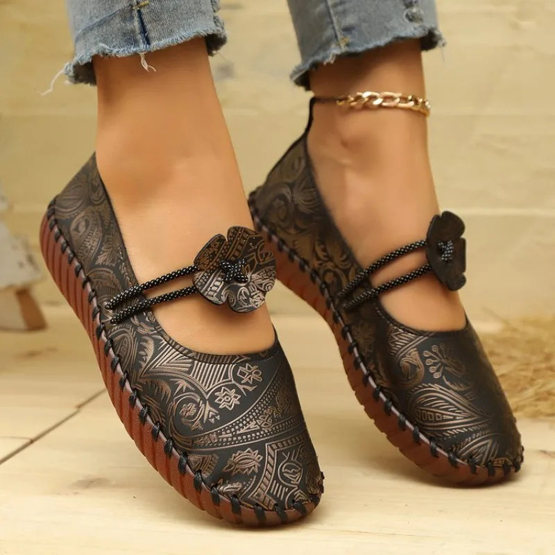 Soft Sole Women's Single Shoes Autumn Versatile Comfortable Round Head Casual Shoes Womens Loafers