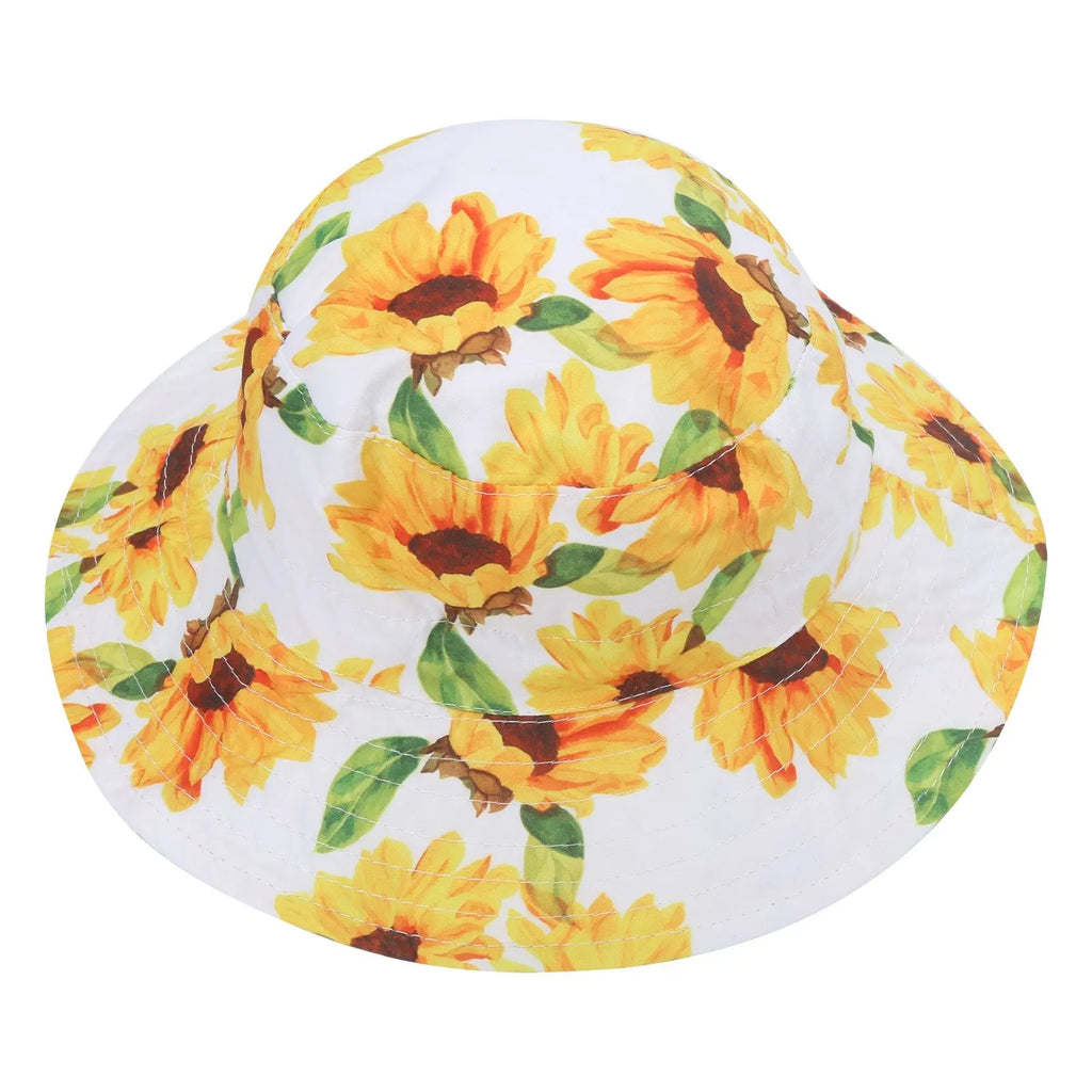Baby Beach Sun Hat Breathable Fashionable Flower Pattern Children Outdoor Bucket Hat