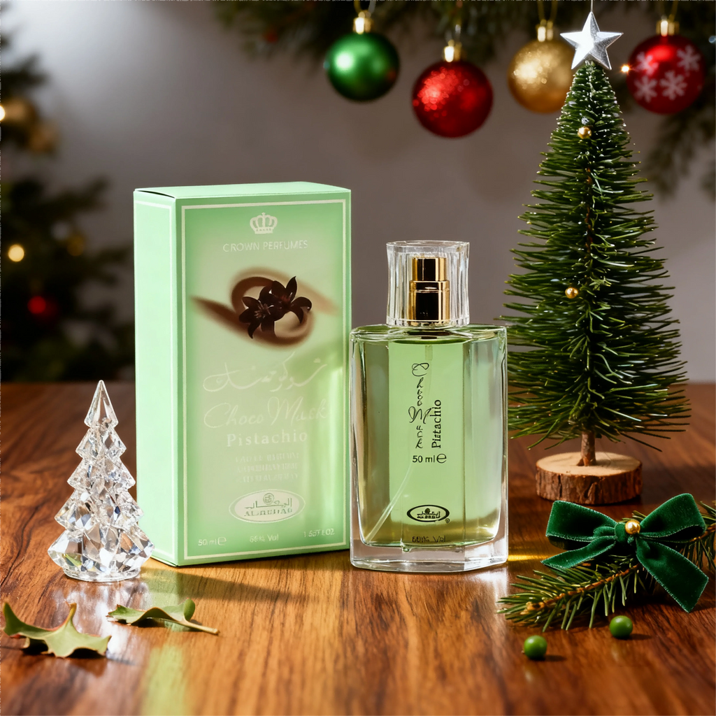 Al Rehab Choco Musk Pistachio Unisex Perfume 50ml Long Lasting Cozy Scent