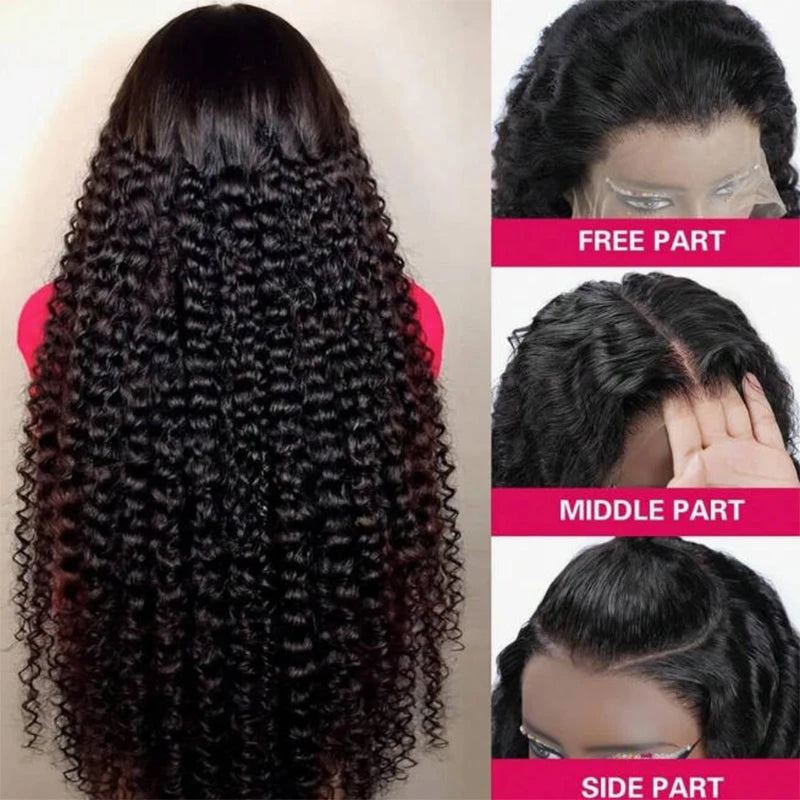 38 42 Inch 250% Density Body Wave Lace Front Wigs Human Hair 13x4 HD Lace Front Wigs Human Hair Glueless Pre Plcked Curly Human