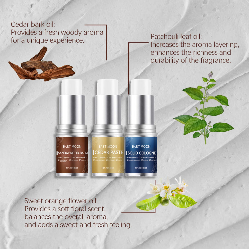 Men's Perfume Stick Long Lasting Fragrance Portable Balm Refreshing Non-greasy Charm Scent for Daily Use
