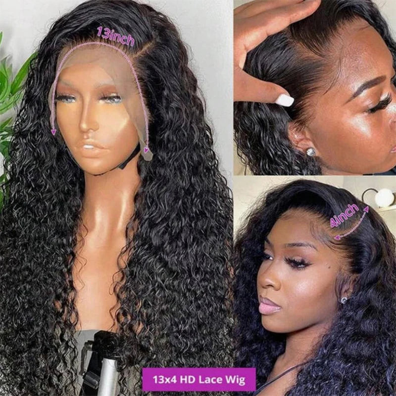 38 42 Inch 250% Density Body Wave Lace Front Wigs Human Hair 13x4 HD Lace Front Wigs Human Hair Glueless Pre Plcked Curly Human