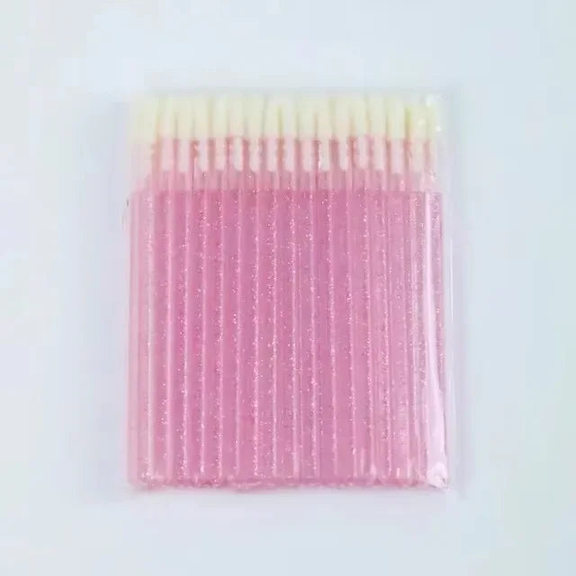 50pcs Disposable Lip Brushes Eyelash Applicator Mascara Wands Brush Lipstickers Wands  Makeup Tools EyelashExtension Supplies
